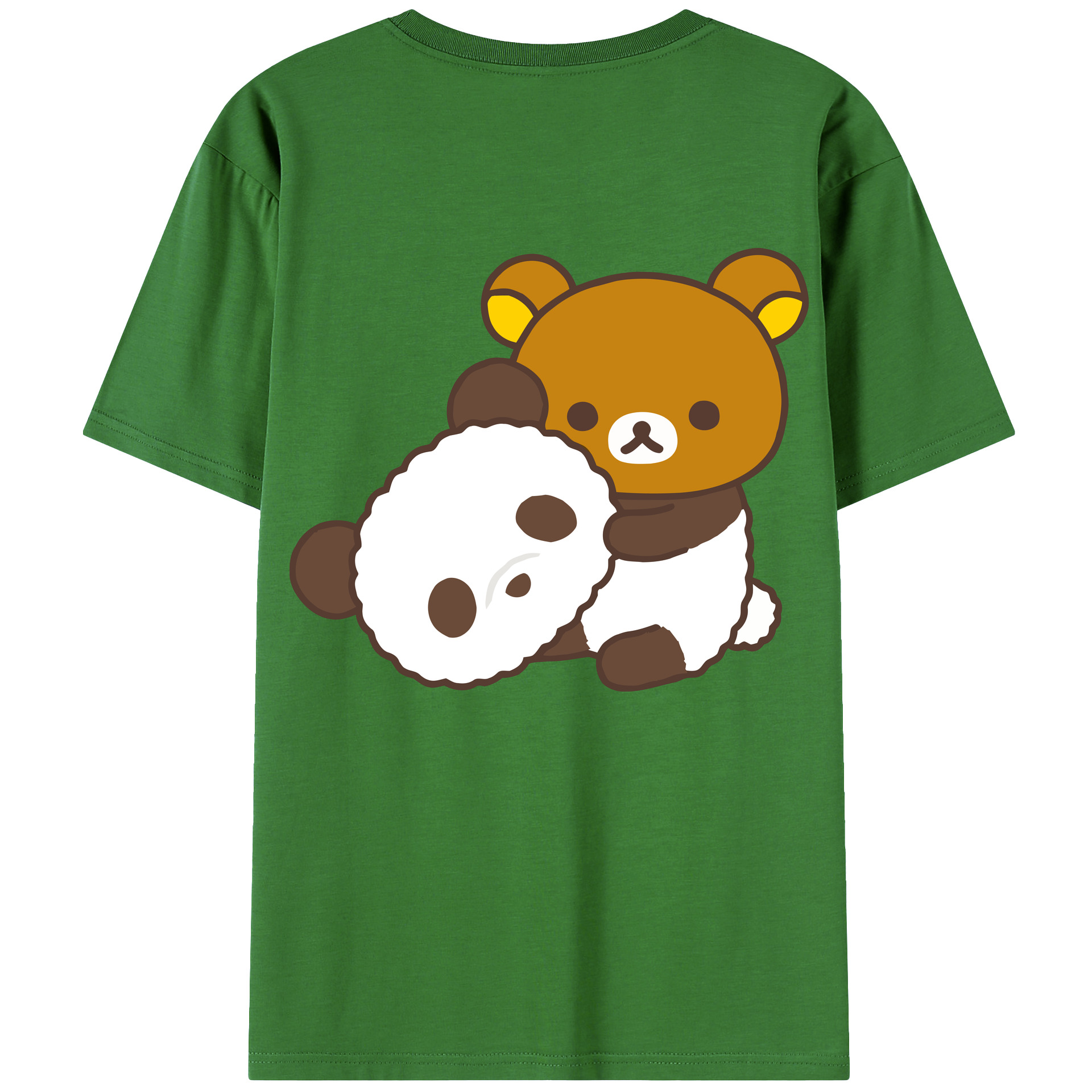 （画像用） リラックマ リラックマ キイロイトリ Rilakkuma Korilakkuma Kiiroitori レディース半袖Tシャツ(バックプリント)